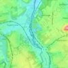 Worm topographic map, elevation, terrain