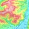 Kestel topographic map, elevation, terrain