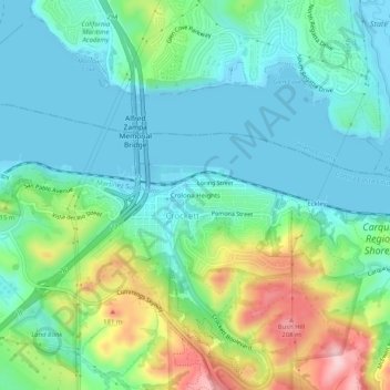 Crolona Heights topographic map, elevation, terrain