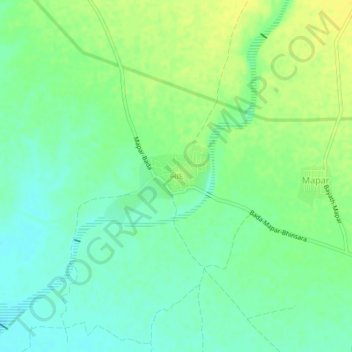 Bada topographic map, elevation, terrain