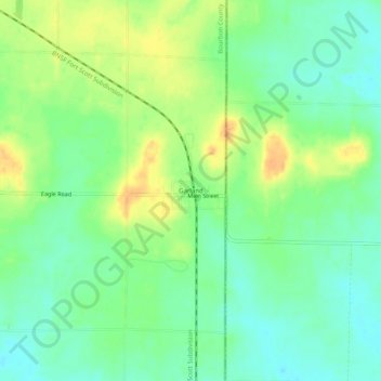 Garland topographic map, elevation, terrain