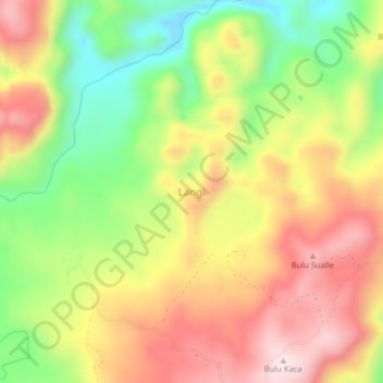 Langi topographic map, elevation, terrain