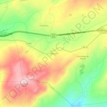 Matados topographic map, elevation, terrain