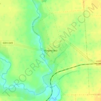 Новиково topographic map, elevation, terrain