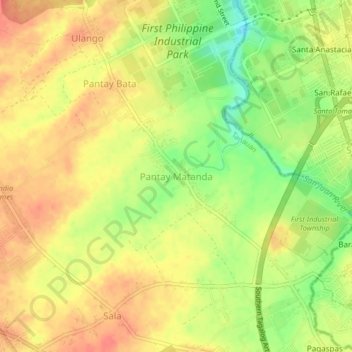 Pantay Matanda topographic map, elevation, terrain