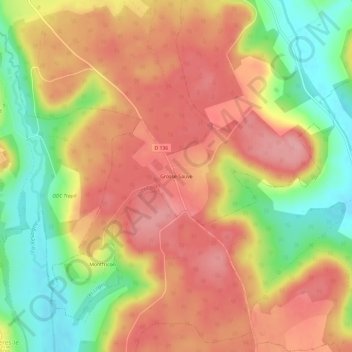 Grosse-Sauve topographic map, elevation, terrain