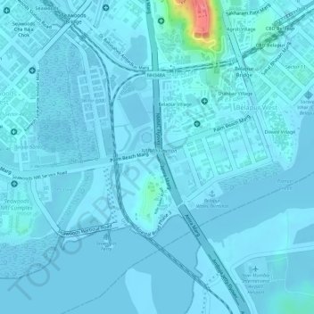 Belapur Fort topographic map, elevation, terrain