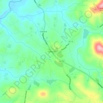 Cartecay topographic map, elevation, terrain