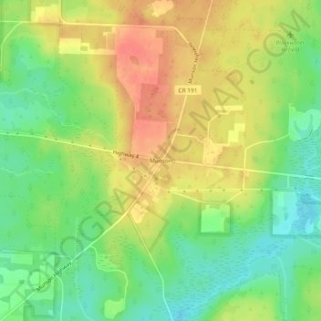 Munson topographic map, elevation, terrain