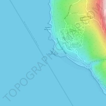 Pointe des Châteaux topographic map, elevation, terrain