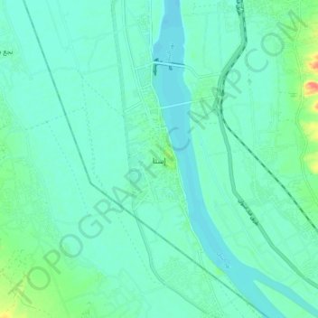 Esna topographic map, elevation, terrain