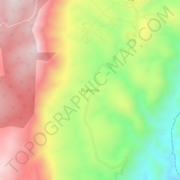 Buruma topographic map, elevation, terrain