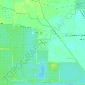 Tanglaw topographic map, elevation, terrain
