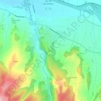Boisset topographic map, elevation, terrain