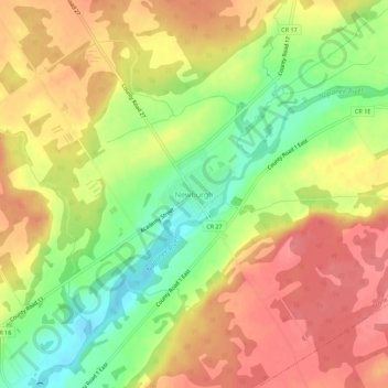 Newburgh topographic map, elevation, terrain
