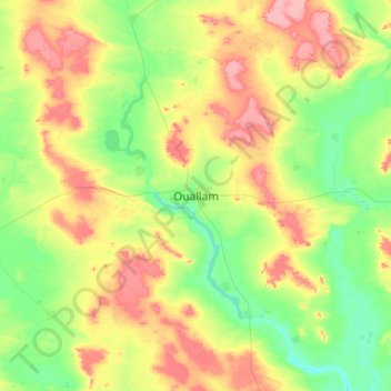 Ouallam topographic map, elevation, terrain