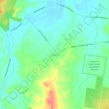 Majorca topographic map, elevation, terrain