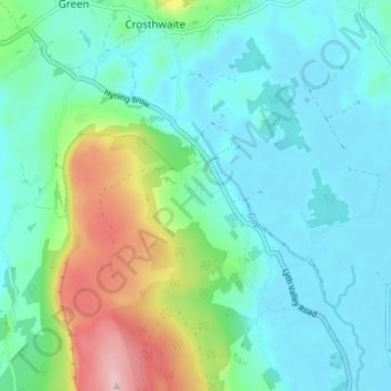 Row topographic map, elevation, terrain