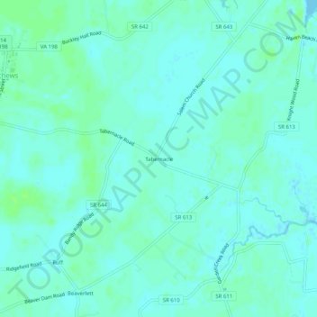 Tabernacle topographic map, elevation, terrain