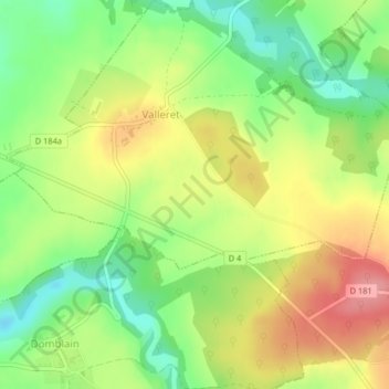Janval topographic map, elevation, terrain