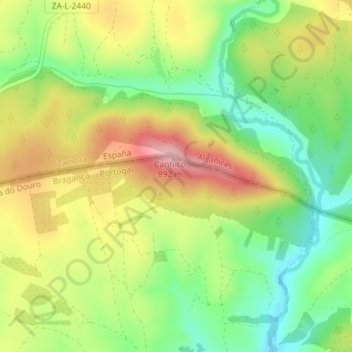 La Sierra topographic map, elevation, terrain