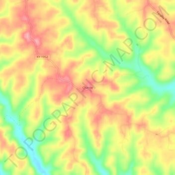 Chance topographic map, elevation, terrain