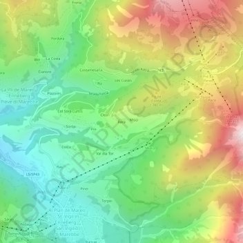 Rara topographic map, elevation, terrain