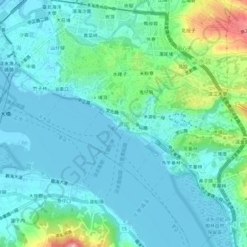 滬尾 topographic map, elevation, terrain