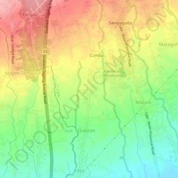 Cumba topographic map, elevation, terrain
