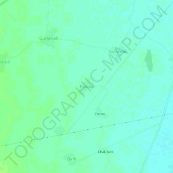 Padola topographic map, elevation, terrain