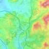 Telhal topographic map, elevation, terrain