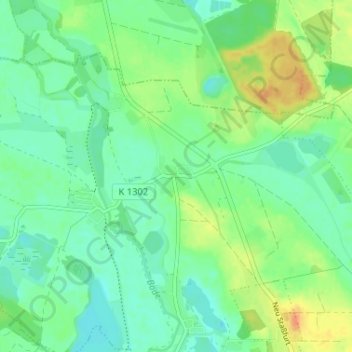 Lust topographic map, elevation, terrain
