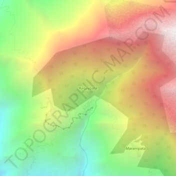 Raqaypata topographic map, elevation, terrain