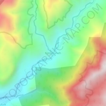 Koto Ranah topographic map, elevation, terrain