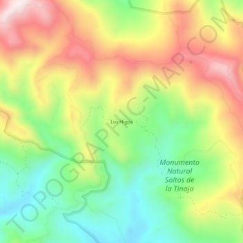 Los Higos topographic map, elevation, terrain