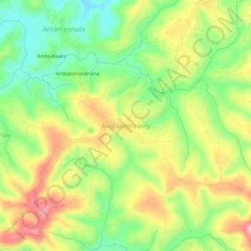Ambatomiranty topographic map, elevation, terrain