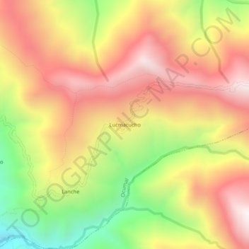Lucmacucho topographic map, elevation, terrain
