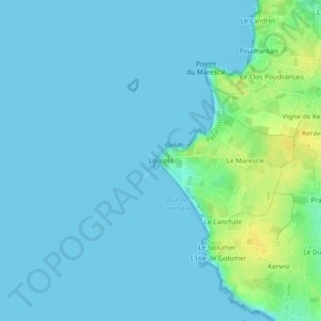 Loscolo topographic map, elevation, terrain