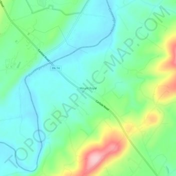 Mount Royal topographic map, elevation, terrain