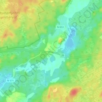 Esmared topographic map, elevation, terrain