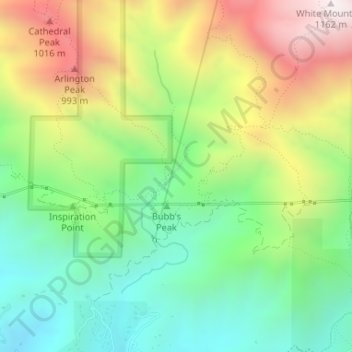 7 falls topographic map, elevation, terrain