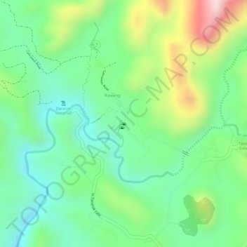 Calinawan Cave topographic map, elevation, terrain