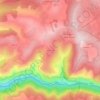 Les Herans topographic map, elevation, terrain
