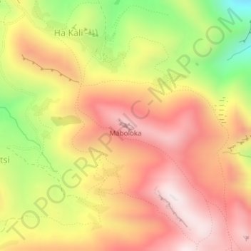 Maboloka topographic map, elevation, terrain
