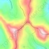 Cottonwood Pass topographic map, elevation, terrain