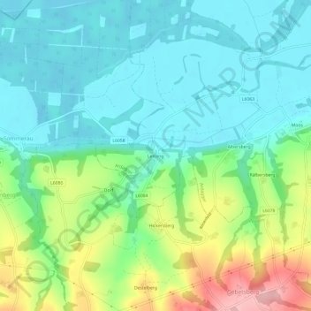 Leitzing topographic map, elevation, terrain
