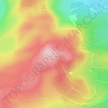 Cold Law topographic map, elevation, terrain