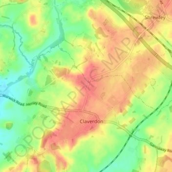 Lye Green topographic map, elevation, terrain