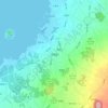 Hallim-eup topographic map, elevation, terrain