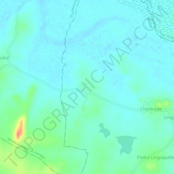 Kompally topographic map, elevation, terrain
